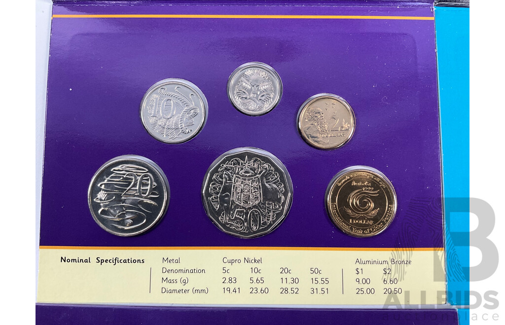 Two Australian RAM UNC Coin Sets Including 1999 International Year of the Older Person and 2003 Australia's Volunteers