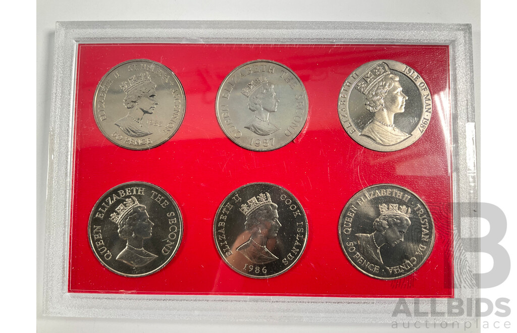 Australian Commemorative Fifty and Twenty Cent Coins, 1980's and 90's First Day Covers, Great Britain Regional 1986 UNC Crown Set, USA Looney Tunes Stamps