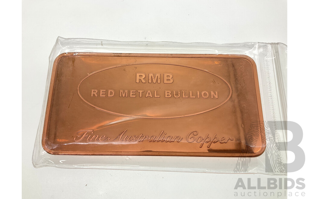 Red Metal Bullion Ten Ounce Copper Ingot