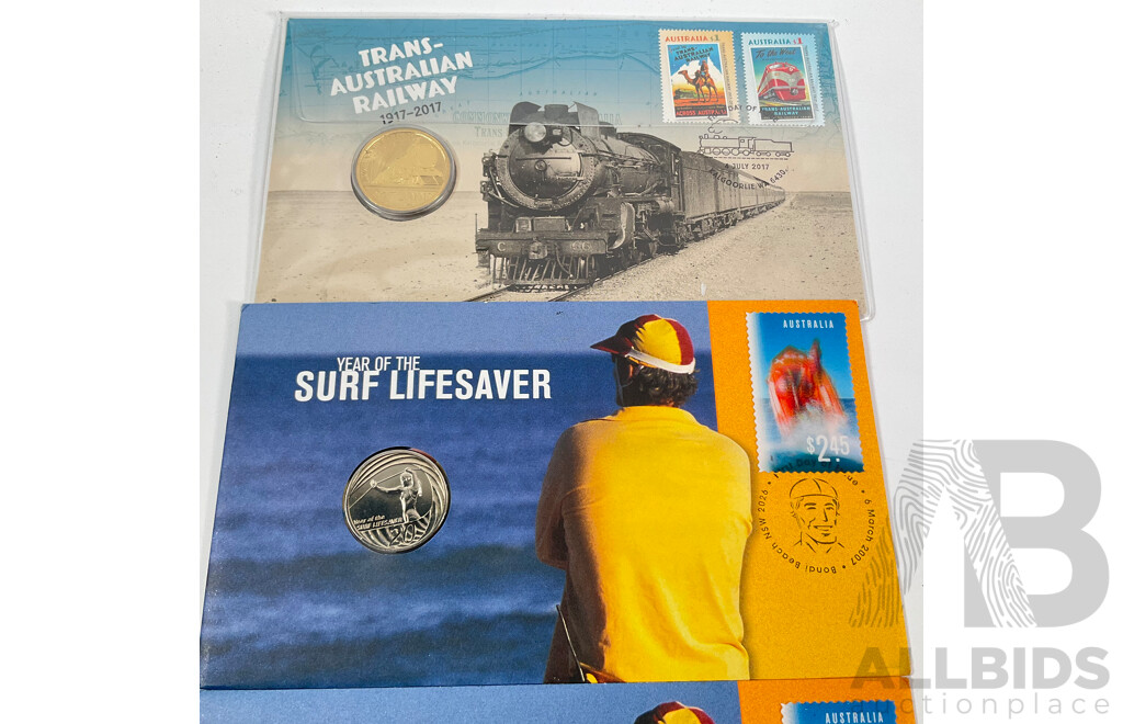 Collection of Australian UNC Coins and PNCs Including 2020 Fifty Cent, Afghan Cameleers, 2015 Twenty Cent Sir Henry Parkes, 2007 Fifty Cent Royal 60th Wedding Anniversary, 2009 One Dollar, 100 Years of Excellence.............