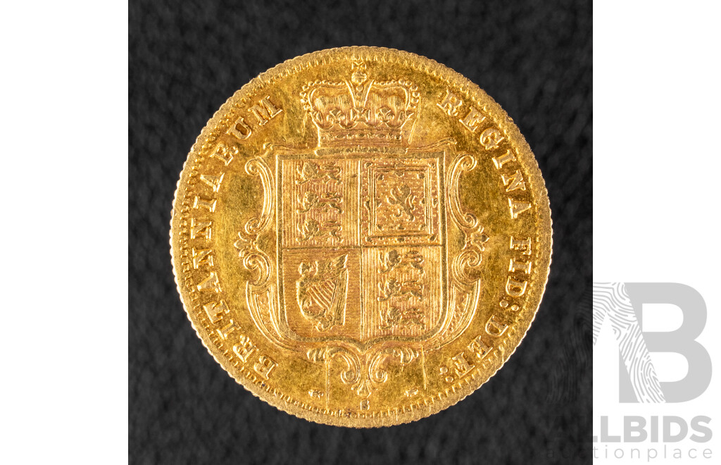 Australian 1880 QV Gold Half Sovereign, Sydney Mint .917