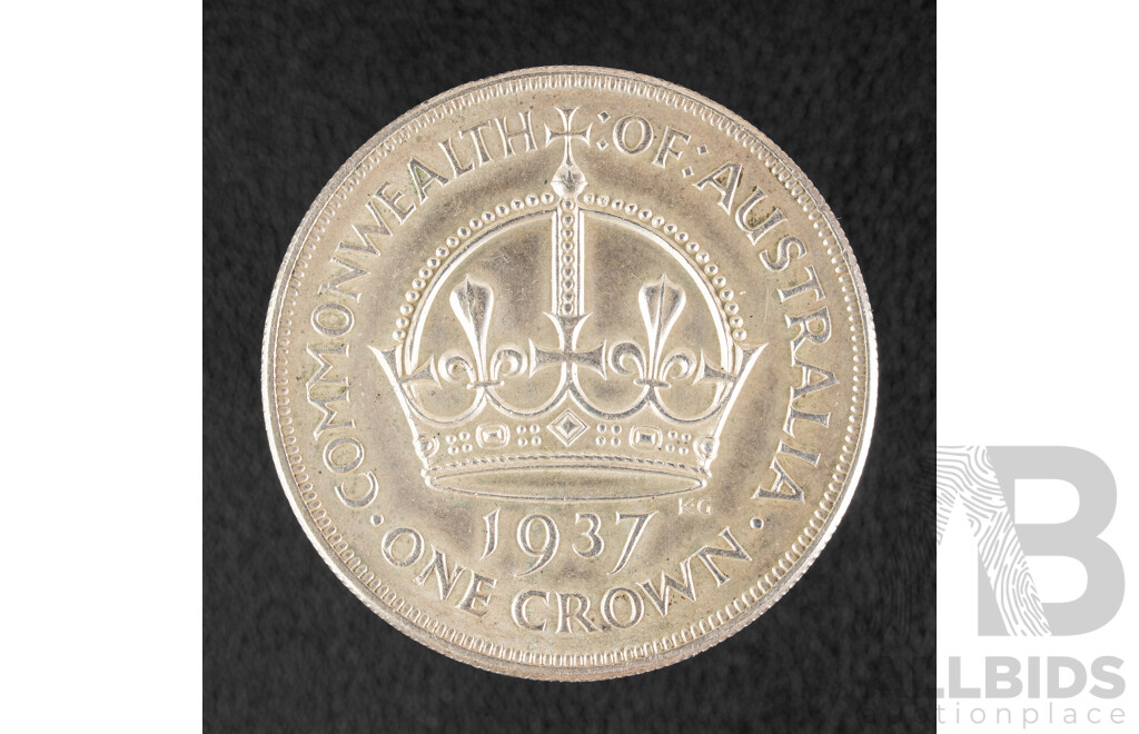 Australian 1937 KGVI Silver Crown .925