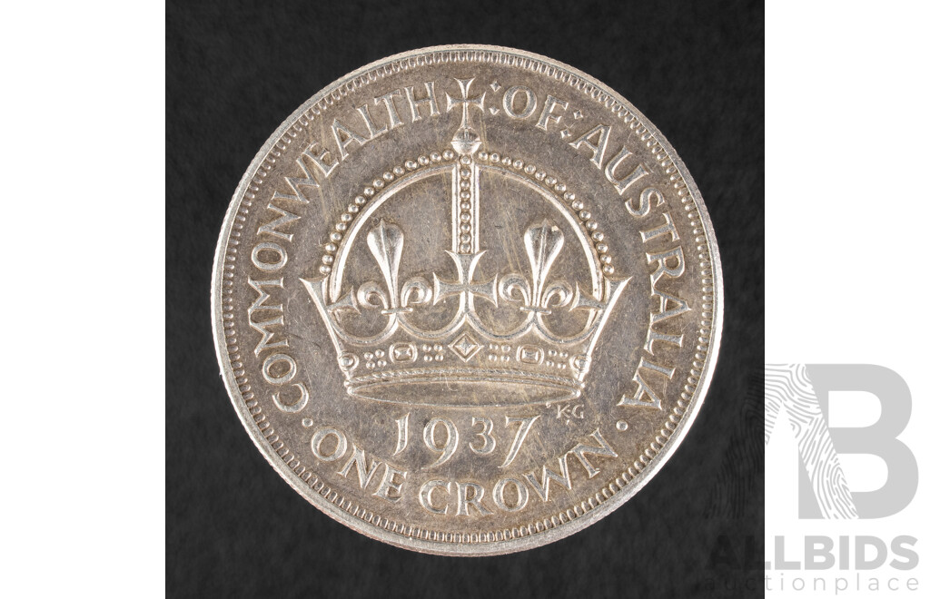 Australian 1937 KGVI Silver Crown .925