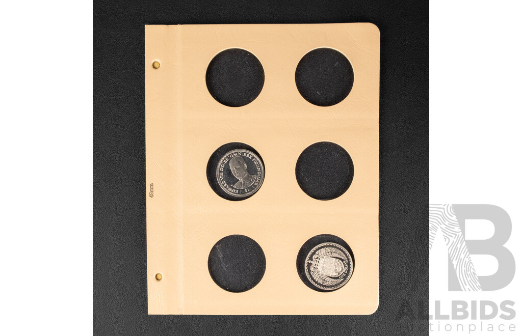 Collection of UNC Coins Including New Zealand 1975 Silver One Dollar, Tonga 200 Gold Plated Two Panga, Virgin Islands 2006 One Dollar, Western Samoa 1975 One Dollar, Philippines 1970piso, Turkey 1982 One Hundred Lira