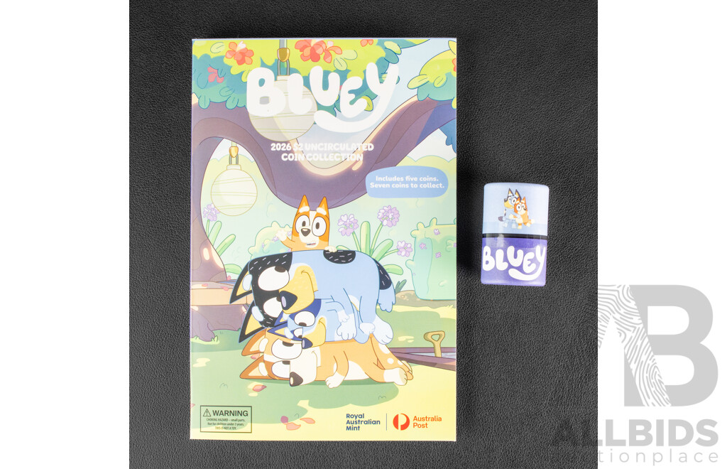 Australian RAM 2026 Five Two Dollar Coin Set, Bluey Sleepy Time, Camping, Granny Mobile, Baby Race, Rain