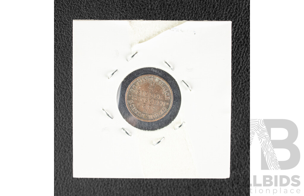 Kingdom of Prussia 1872 Half Sibergroschen, Berlin Mint, High Grade
