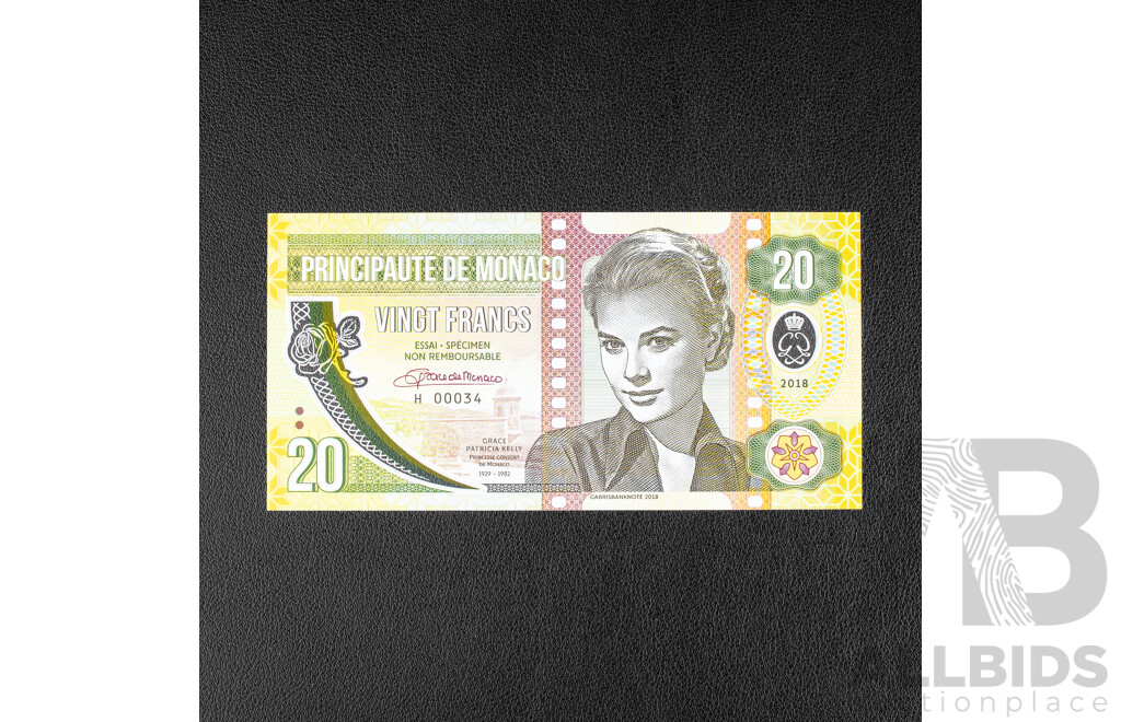 Monaco 2018 Fantasy Twenty Francs Banknote