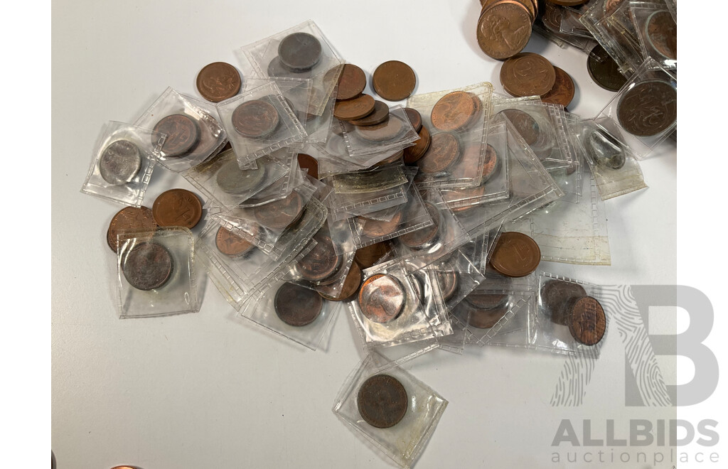 Collection of International Coins Including Australia, USA, Euro, Indonesia, Switzerland, Italy, Israel, Hong Kong, Mexico and More - Approximately 2.8 Kilograms