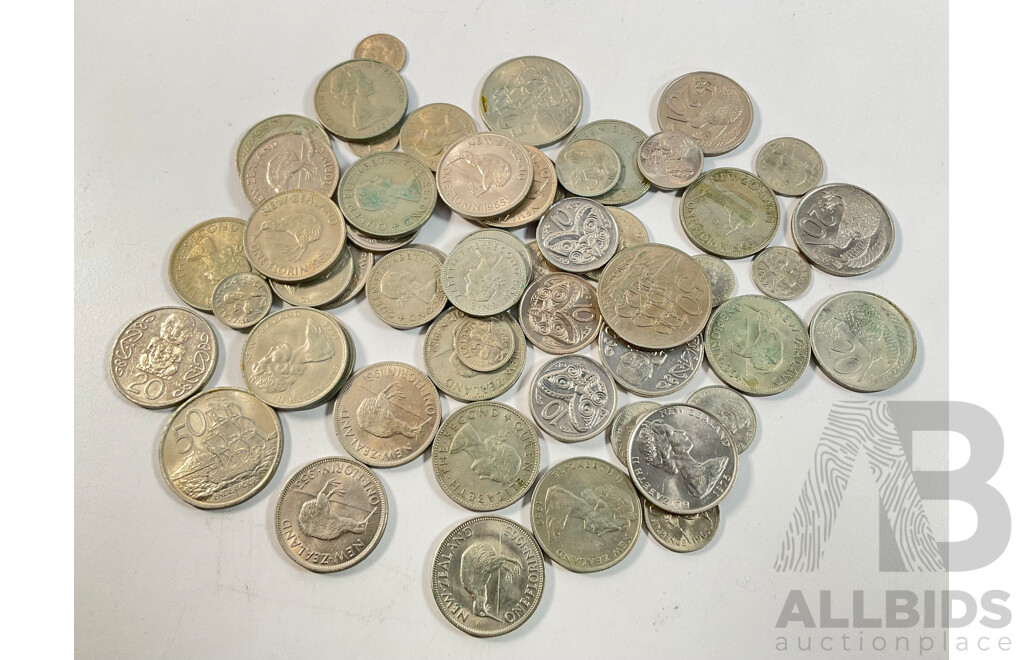 Collection of New Zealand Predecimal and Decimal Coins