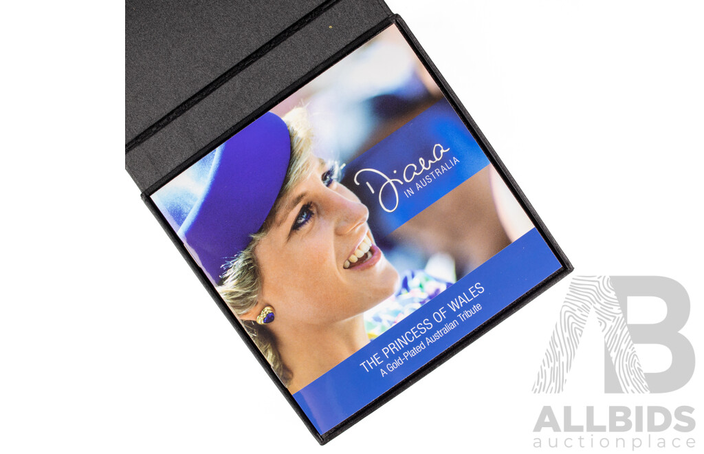 Diana in Australia - Seven 24ct Gold Plated Coins, Princess of Wales Australian Tribute