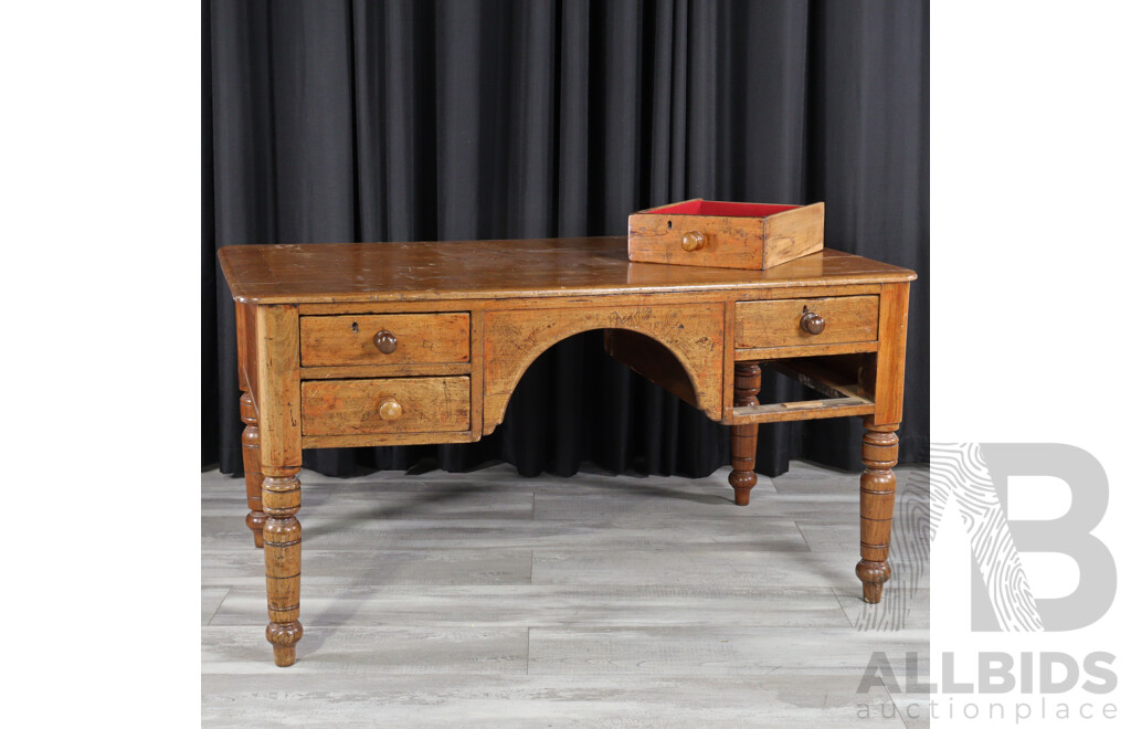 Victorian Cedar Eight Drawer Partners Desk