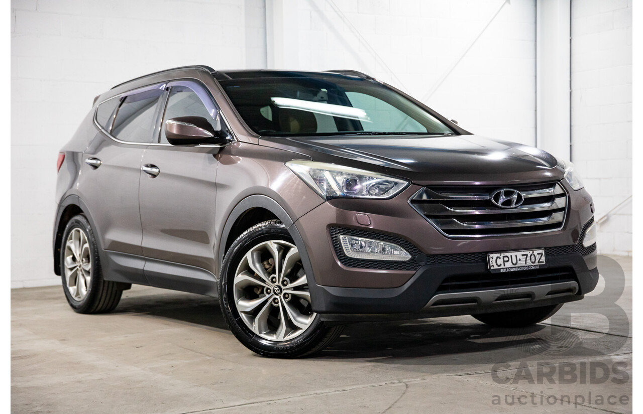 11/2013 Hyundai Santa Fe Highlander CRDi (4x4) DM 4d Wagon Arabian Mocha Pearl Turbo Diesel 2.2L - 7 Seater