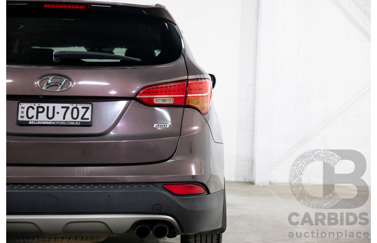 11/2013 Hyundai Santa Fe Highlander CRDi (4x4) DM 4d Wagon Arabian Mocha Pearl Turbo Diesel 2.2L - 7 Seater