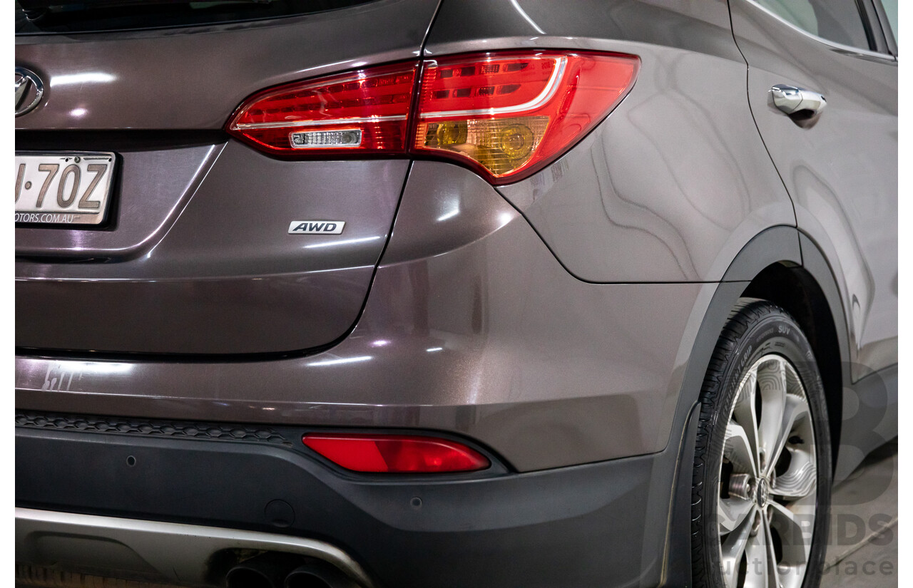 11/2013 Hyundai Santa Fe Highlander CRDi (4x4) DM 4d Wagon Arabian Mocha Pearl Turbo Diesel 2.2L - 7 Seater