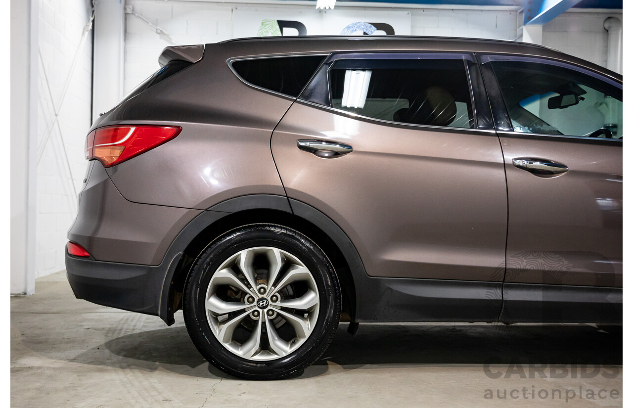 11/2013 Hyundai Santa Fe Highlander CRDi (4x4) DM 4d Wagon Arabian Mocha Pearl Turbo Diesel 2.2L - 7 Seater