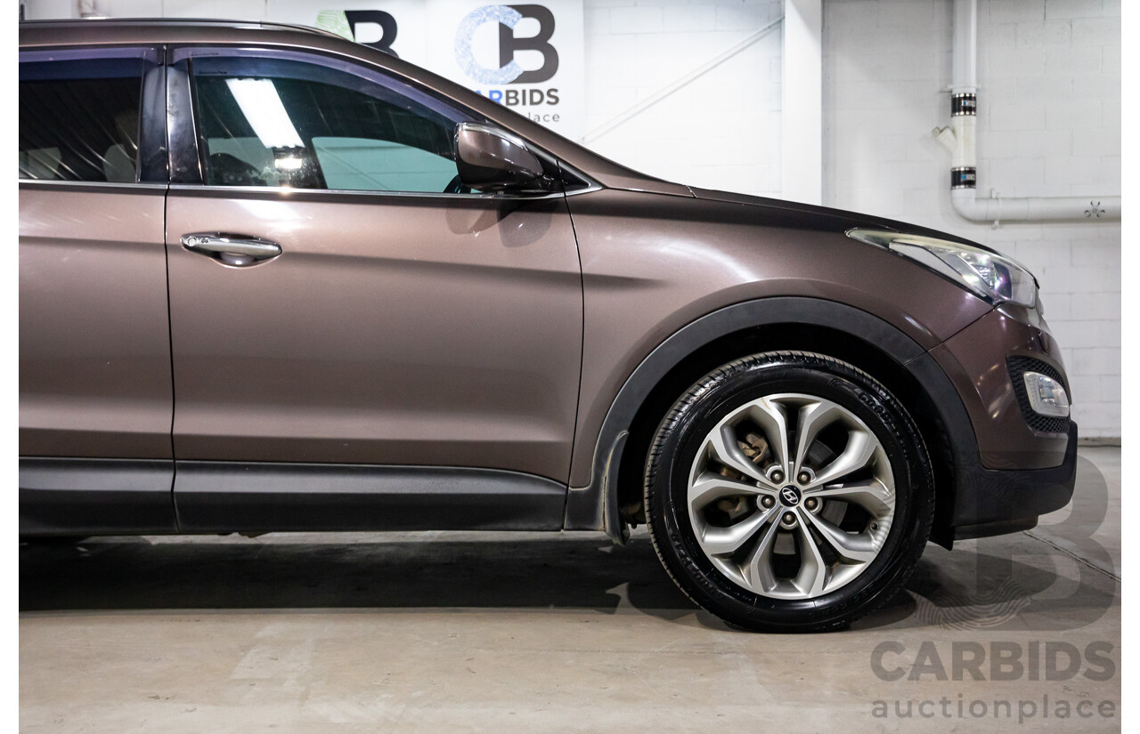 11/2013 Hyundai Santa Fe Highlander CRDi (4x4) DM 4d Wagon Arabian Mocha Pearl Turbo Diesel 2.2L - 7 Seater