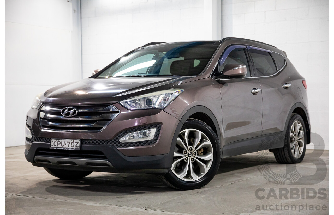 11/2013 Hyundai Santa Fe Highlander CRDi (4x4) DM 4d Wagon Arabian Mocha Pearl Turbo Diesel 2.2L - 7 Seater