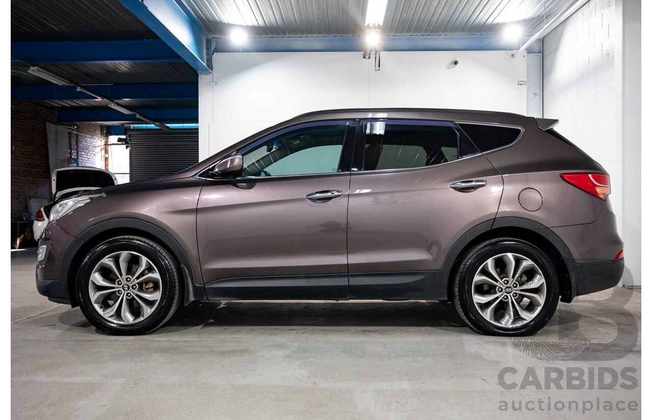 11/2013 Hyundai Santa Fe Highlander CRDi (4x4) DM 4d Wagon Arabian Mocha Pearl Turbo Diesel 2.2L - 7 Seater