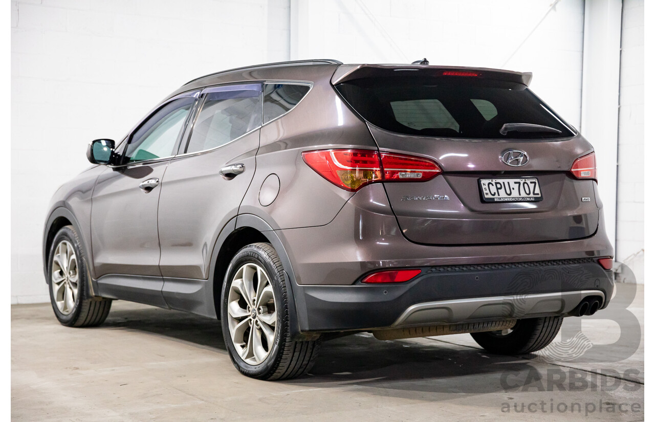 11/2013 Hyundai Santa Fe Highlander CRDi (4x4) DM 4d Wagon Arabian Mocha Pearl Turbo Diesel 2.2L - 7 Seater