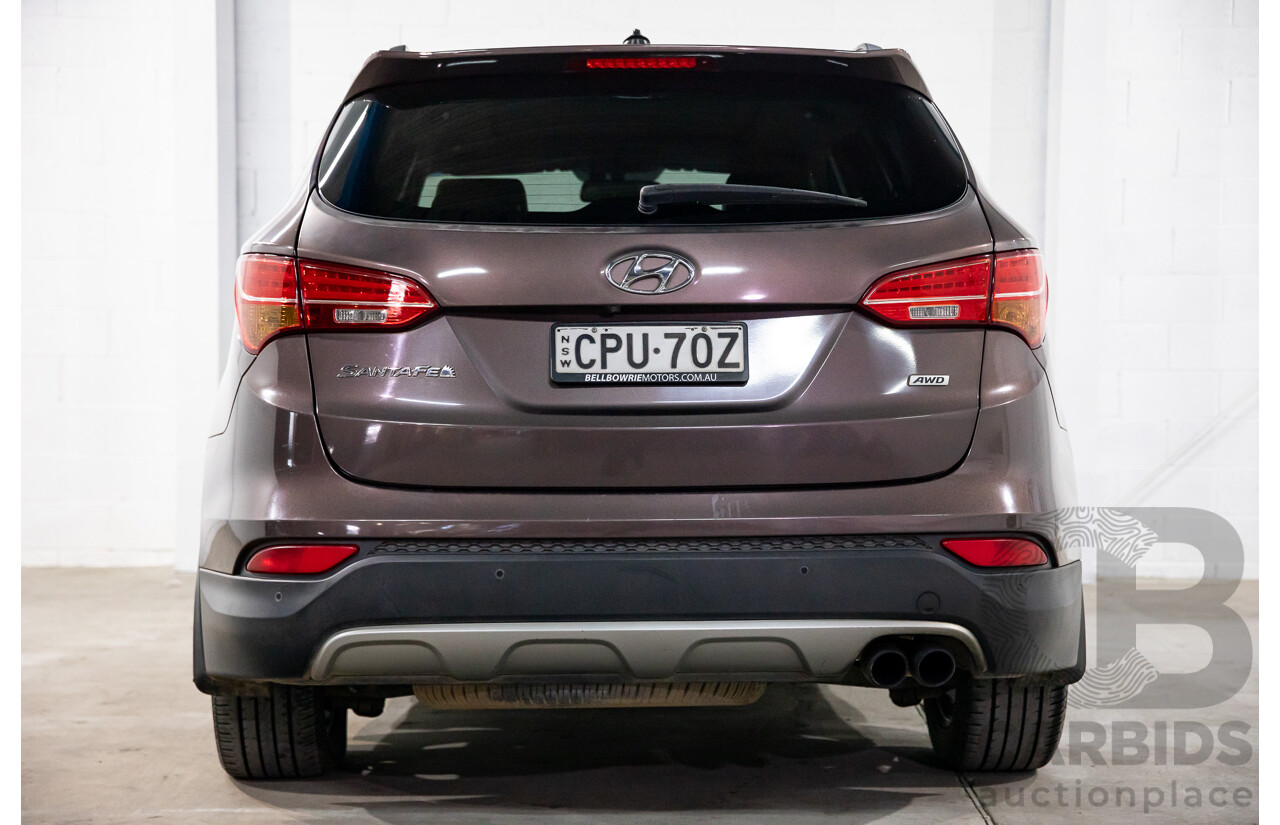 11/2013 Hyundai Santa Fe Highlander CRDi (4x4) DM 4d Wagon Arabian Mocha Pearl Turbo Diesel 2.2L - 7 Seater