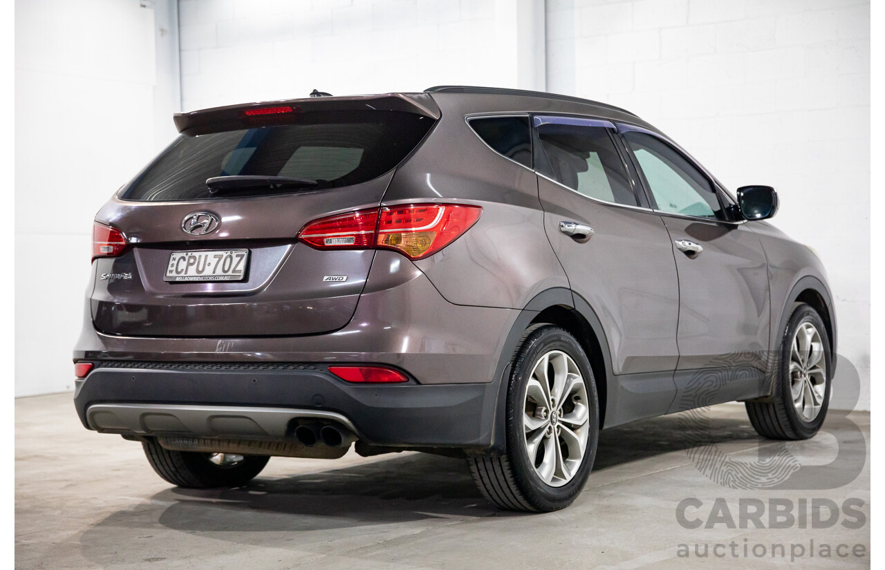 11/2013 Hyundai Santa Fe Highlander CRDi (4x4) DM 4d Wagon Arabian Mocha Pearl Turbo Diesel 2.2L - 7 Seater