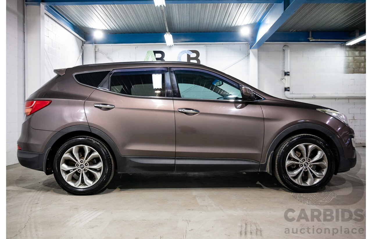 11/2013 Hyundai Santa Fe Highlander CRDi (4x4) DM 4d Wagon Arabian Mocha Pearl Turbo Diesel 2.2L - 7 Seater