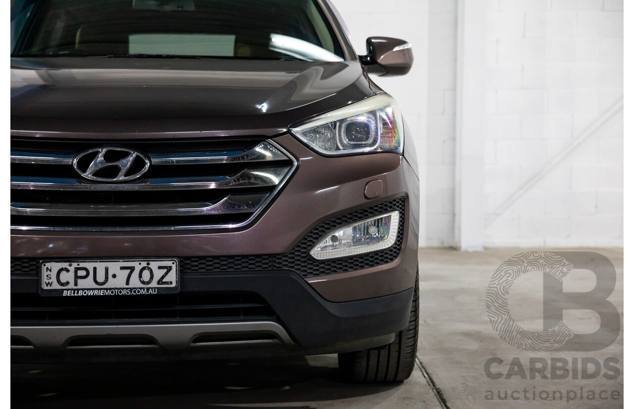 11/2013 Hyundai Santa Fe Highlander CRDi (4x4) DM 4d Wagon Arabian Mocha Pearl Turbo Diesel 2.2L - 7 Seater