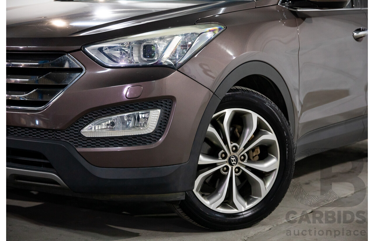 11/2013 Hyundai Santa Fe Highlander CRDi (4x4) DM 4d Wagon Arabian Mocha Pearl Turbo Diesel 2.2L - 7 Seater