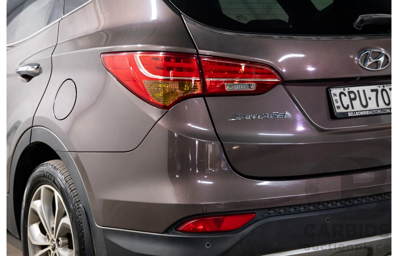 11/2013 Hyundai Santa Fe Highlander CRDi (4x4) DM 4d Wagon Arabian Mocha Pearl Turbo Diesel 2.2L - 7 Seater
