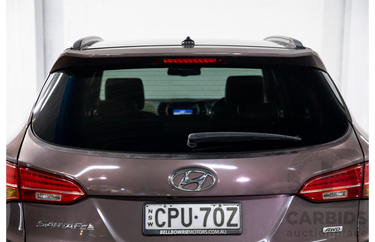 11/2013 Hyundai Santa Fe Highlander CRDi (4x4) DM 4d Wagon Arabian Mocha Pearl Turbo Diesel 2.2L - 7 Seater