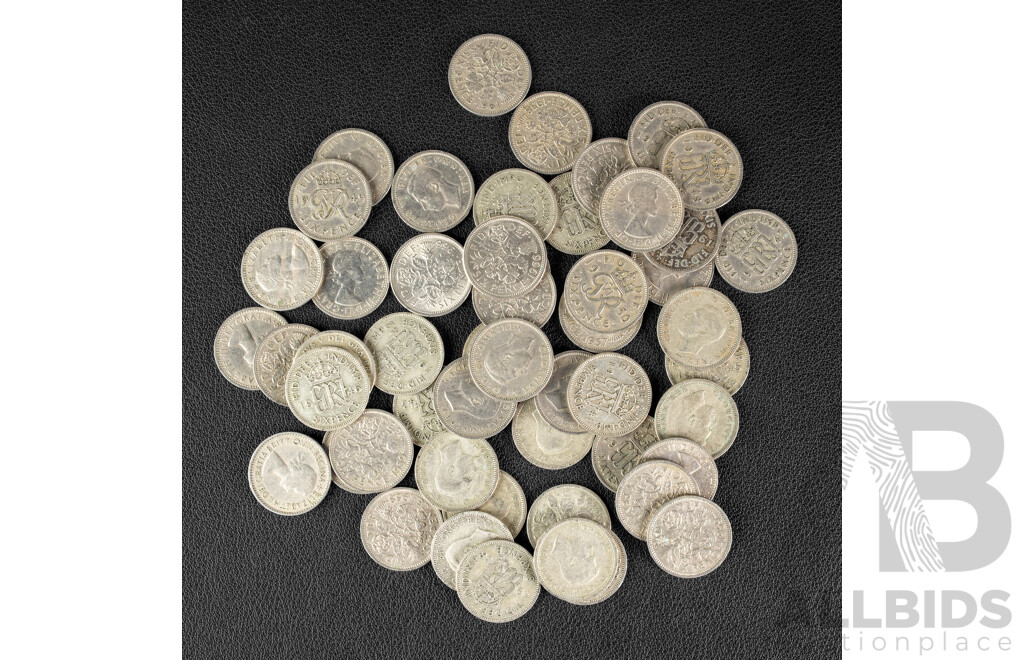 Collection of United Kingdom Sixpence, Examples Spanning KGV to 1966