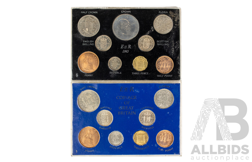 United Kingdom 1965 and 1966 Coinage of Great Britain Sets