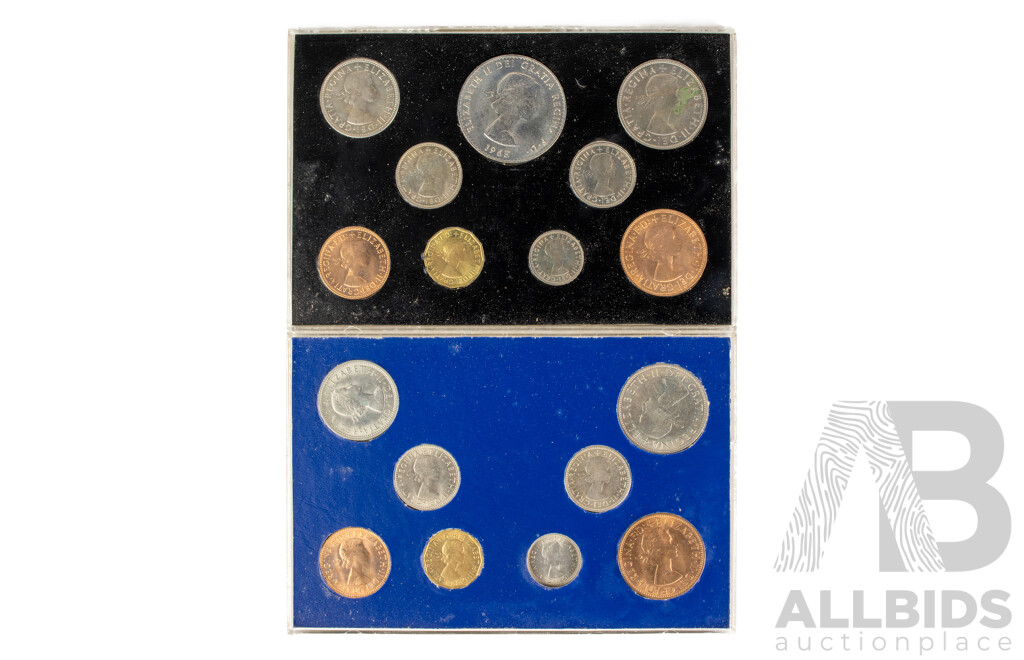 United Kingdom 1965 and 1966 Coinage of Great Britain Sets