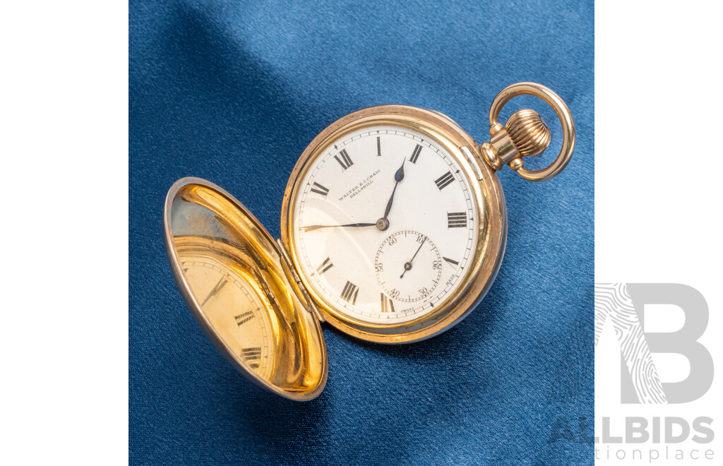 Dennison 'Moon' Watch Case, 2 Plates of 10ct Gold