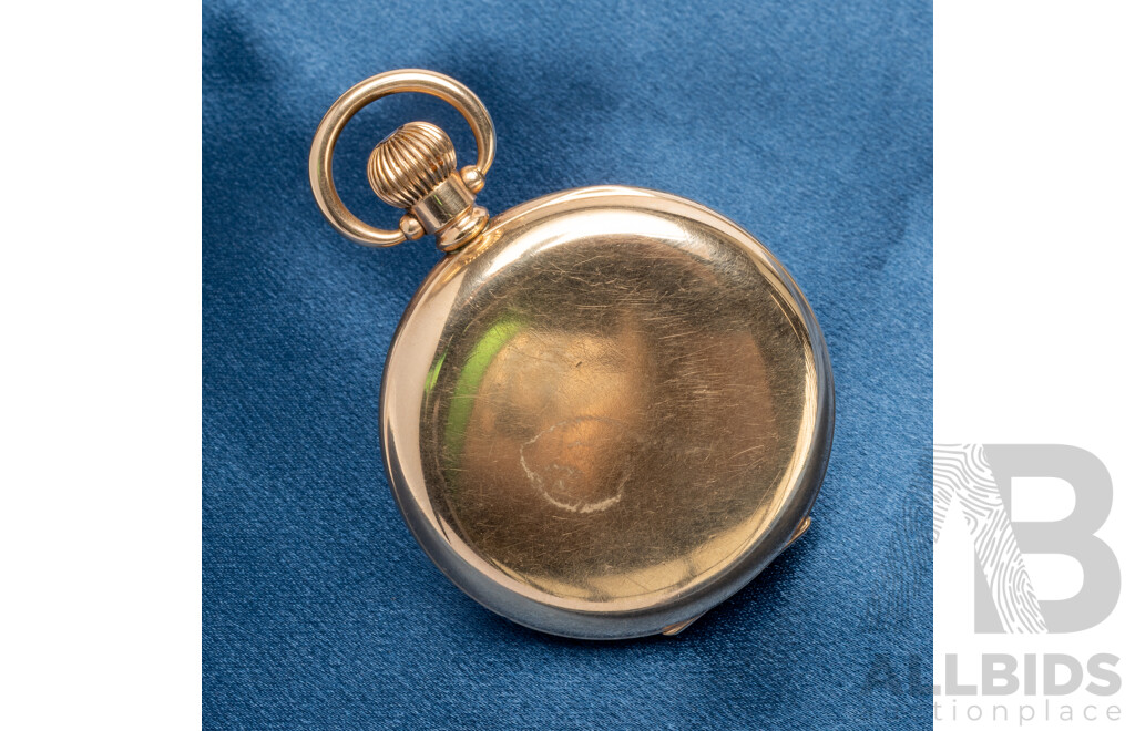 Dennison 'Moon' Watch Case, 2 Plates of 10ct Gold