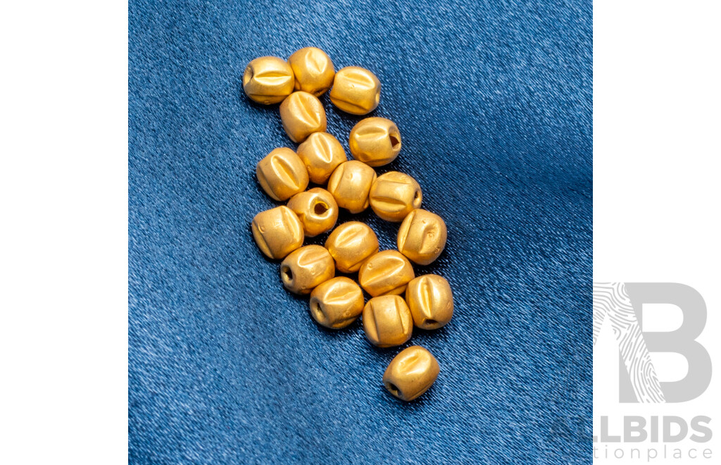 19x Roman Gold Beads. (100 - 400AD) Libya