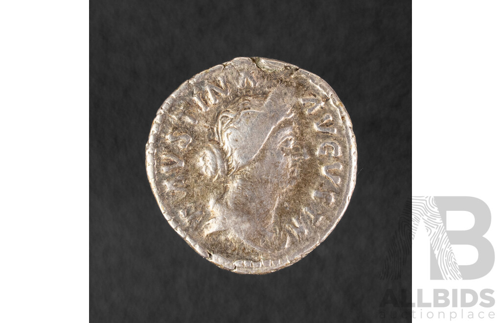 Roman Empire 27 BC - 395 AD Silver Denarius, Faustina the Younger