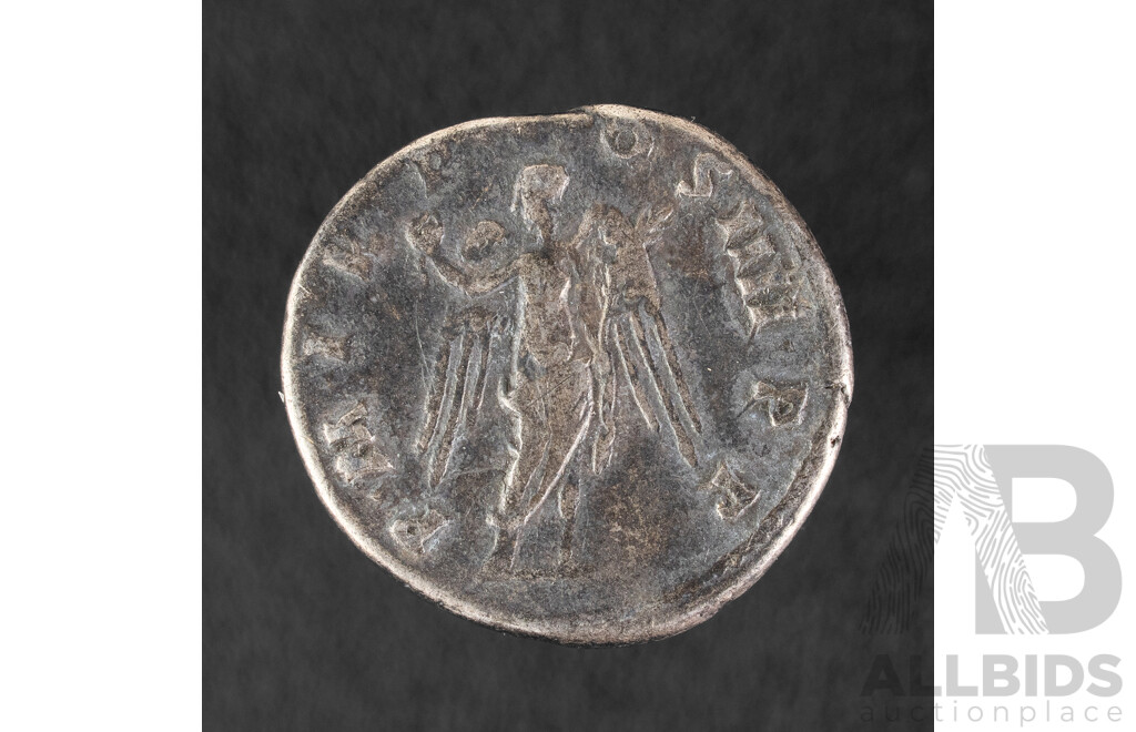 Roman Empire 98-117 AD Silver Denarius, Trajan Victory