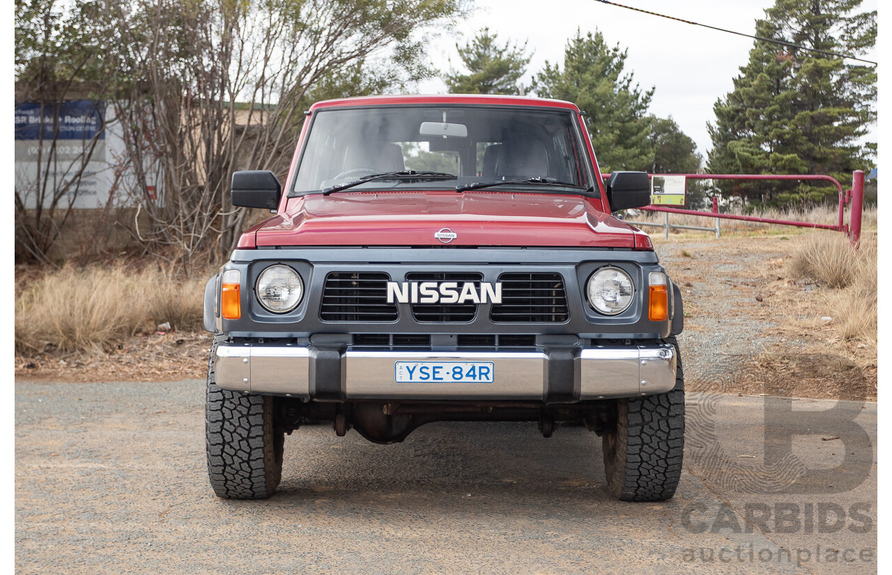 10/1994 Nissan Patrol ST SWB Series 2 (4x4) KY60 GQ 2d Hardtop Big Red / Desert Sand 4.2L