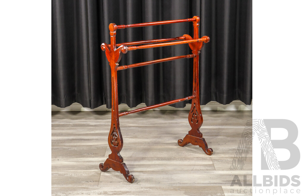 Victorian Mahogany Towel Rail