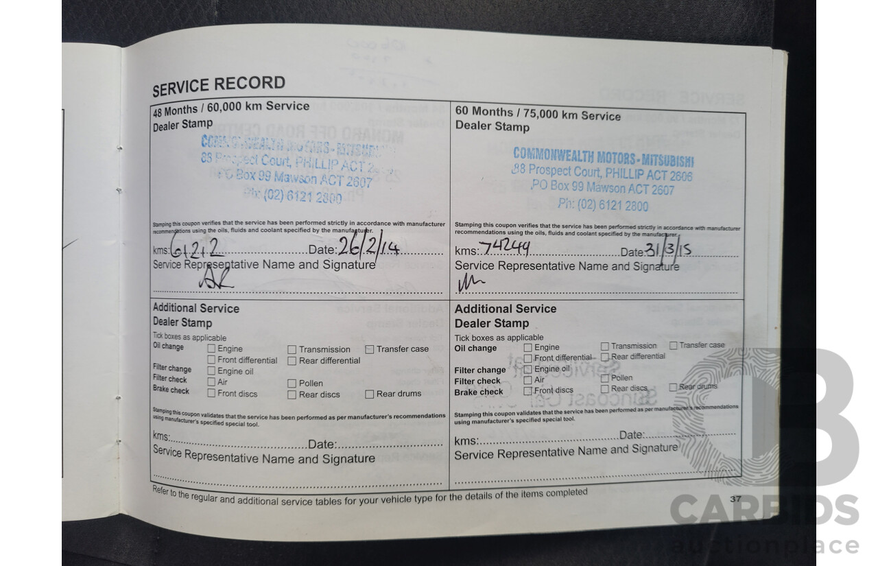 9/2010 Mitsubishi Pajero Platinum Edition NT MY10 4d Wagon Pearl Black Turbo Diesel 3.2L - 7 Seats