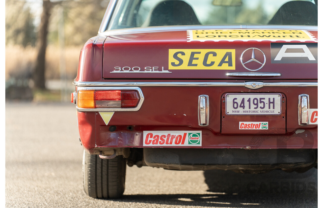 8/1970 Mercedes Benz 300 SEL 6.3 "Red Pig Tribute" W109 4d Sedan Cranberry V8 6.3L - Import