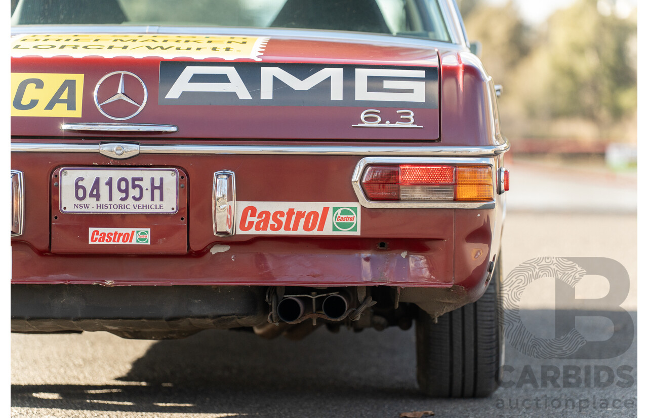 8/1970 Mercedes Benz 300 SEL 6.3 "Red Pig Tribute" W109 4d Sedan Cranberry V8 6.3L - Import