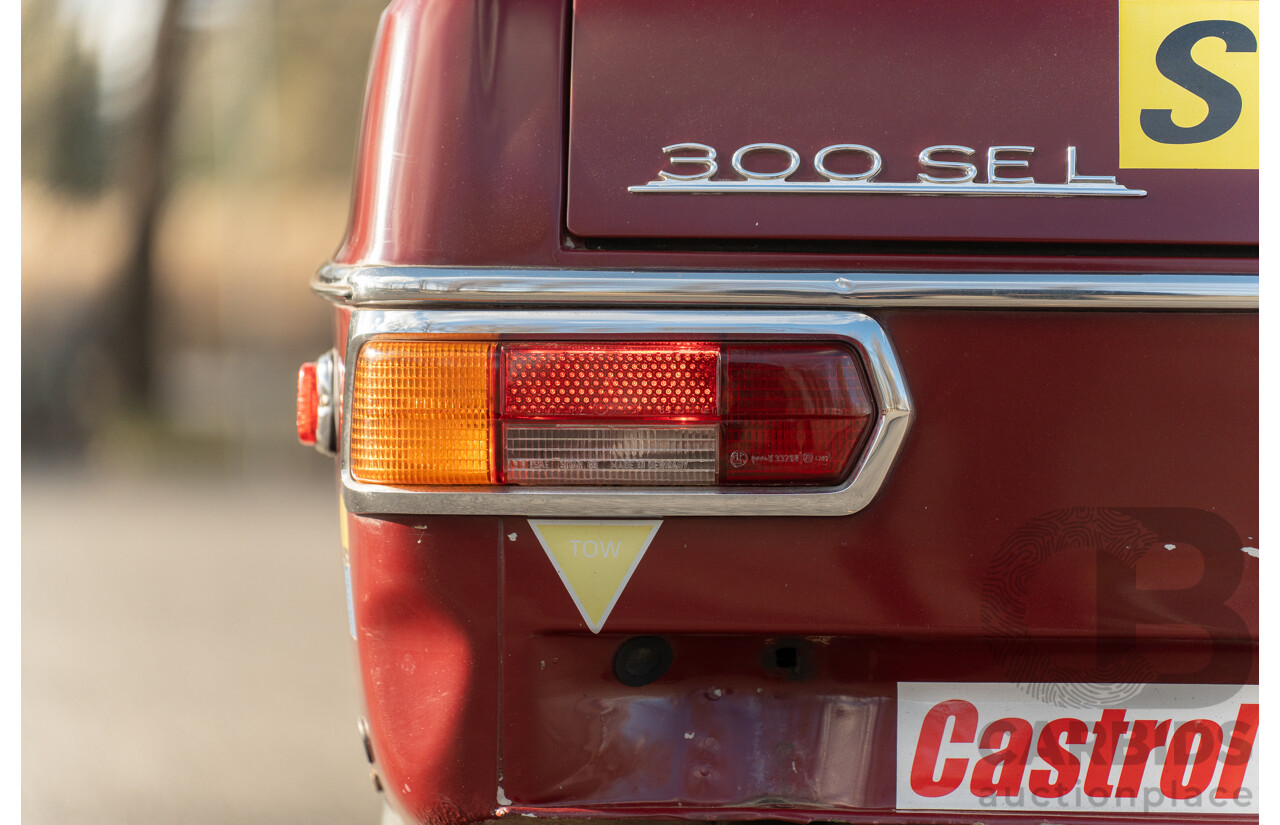 8/1970 Mercedes Benz 300 SEL 6.3 "Red Pig Tribute" W109 4d Sedan Cranberry V8 6.3L - Import