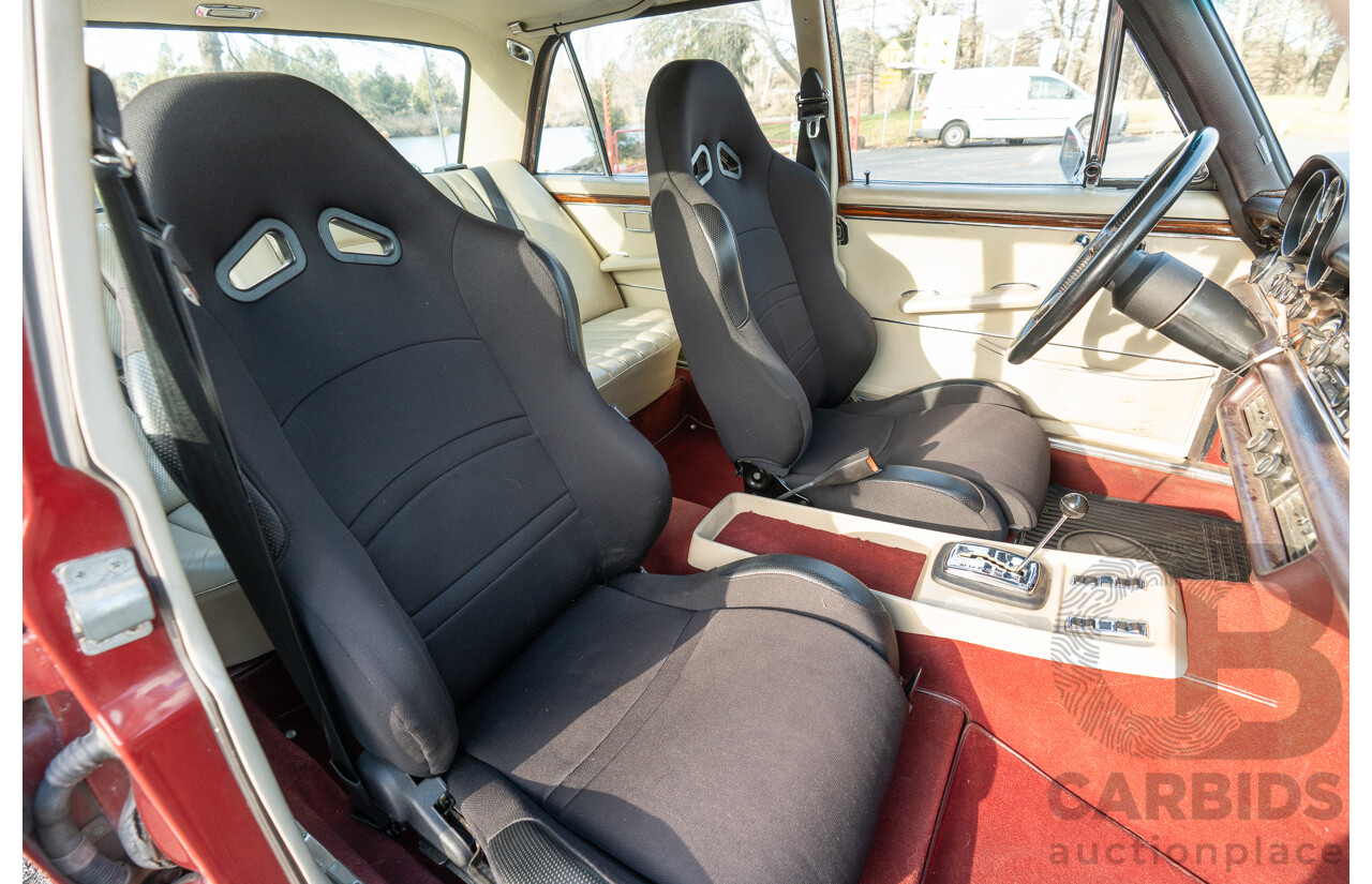 8/1970 Mercedes Benz 300 SEL 6.3 "Red Pig Tribute" W109 4d Sedan Cranberry V8 6.3L - Import