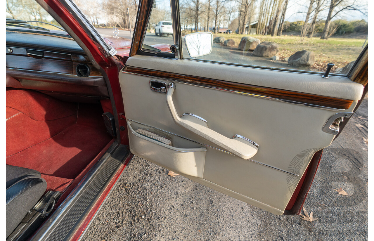 8/1970 Mercedes Benz 300 SEL 6.3 "Red Pig Tribute" W109 4d Sedan Cranberry V8 6.3L - Import