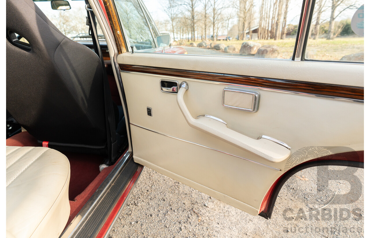 8/1970 Mercedes Benz 300 SEL 6.3 "Red Pig Tribute" W109 4d Sedan Cranberry V8 6.3L - Import