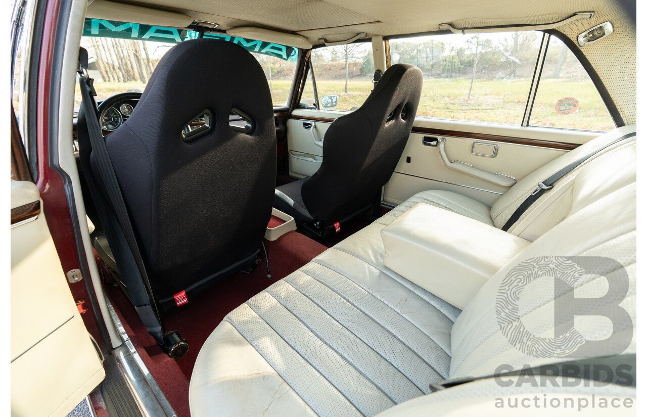 8/1970 Mercedes Benz 300 SEL 6.3 "Red Pig Tribute" W109 4d Sedan Cranberry V8 6.3L - Import