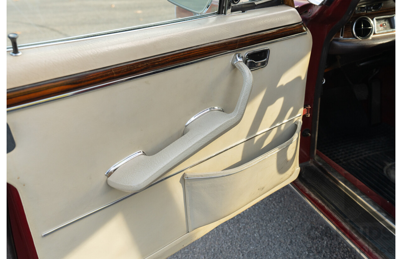 8/1970 Mercedes Benz 300 SEL 6.3 "Red Pig Tribute" W109 4d Sedan Cranberry V8 6.3L - Import