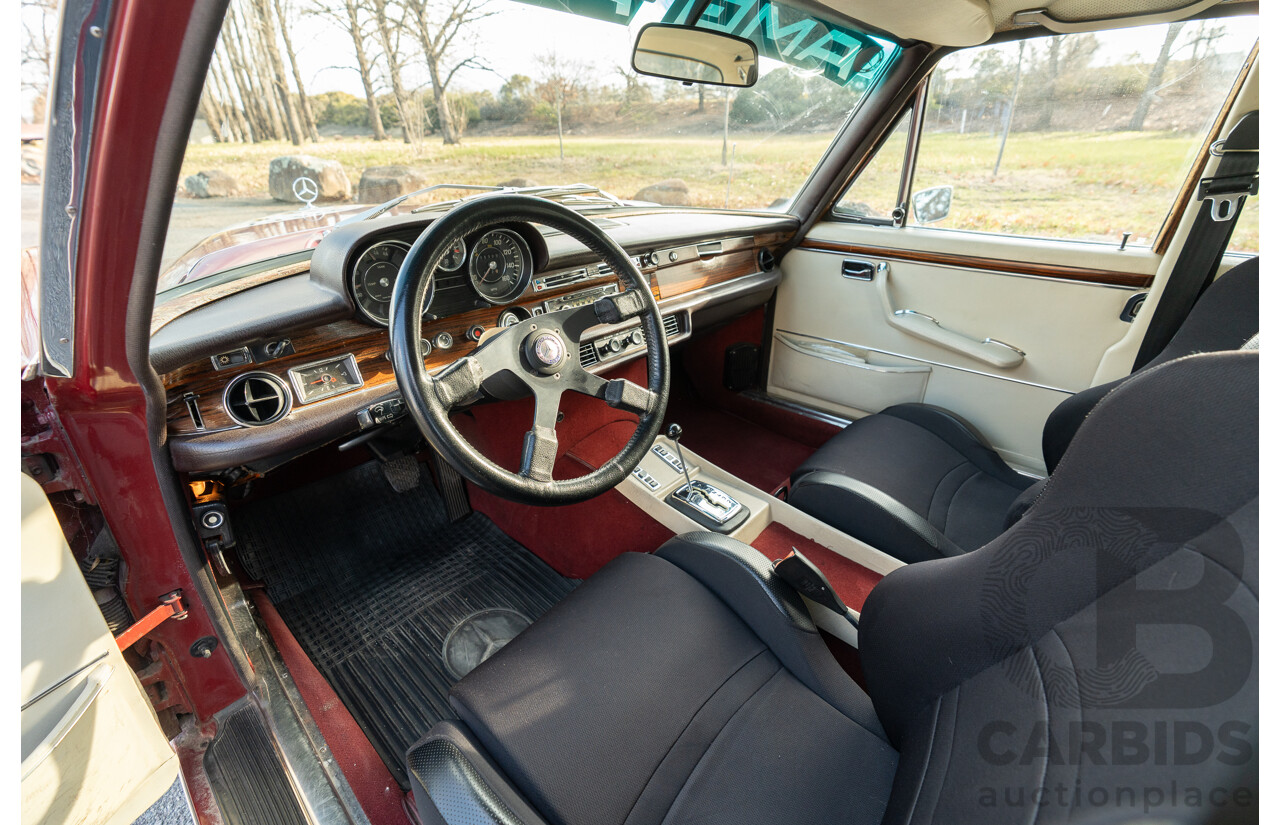 8/1970 Mercedes Benz 300 SEL 6.3 "Red Pig Tribute" W109 4d Sedan Cranberry V8 6.3L - Import